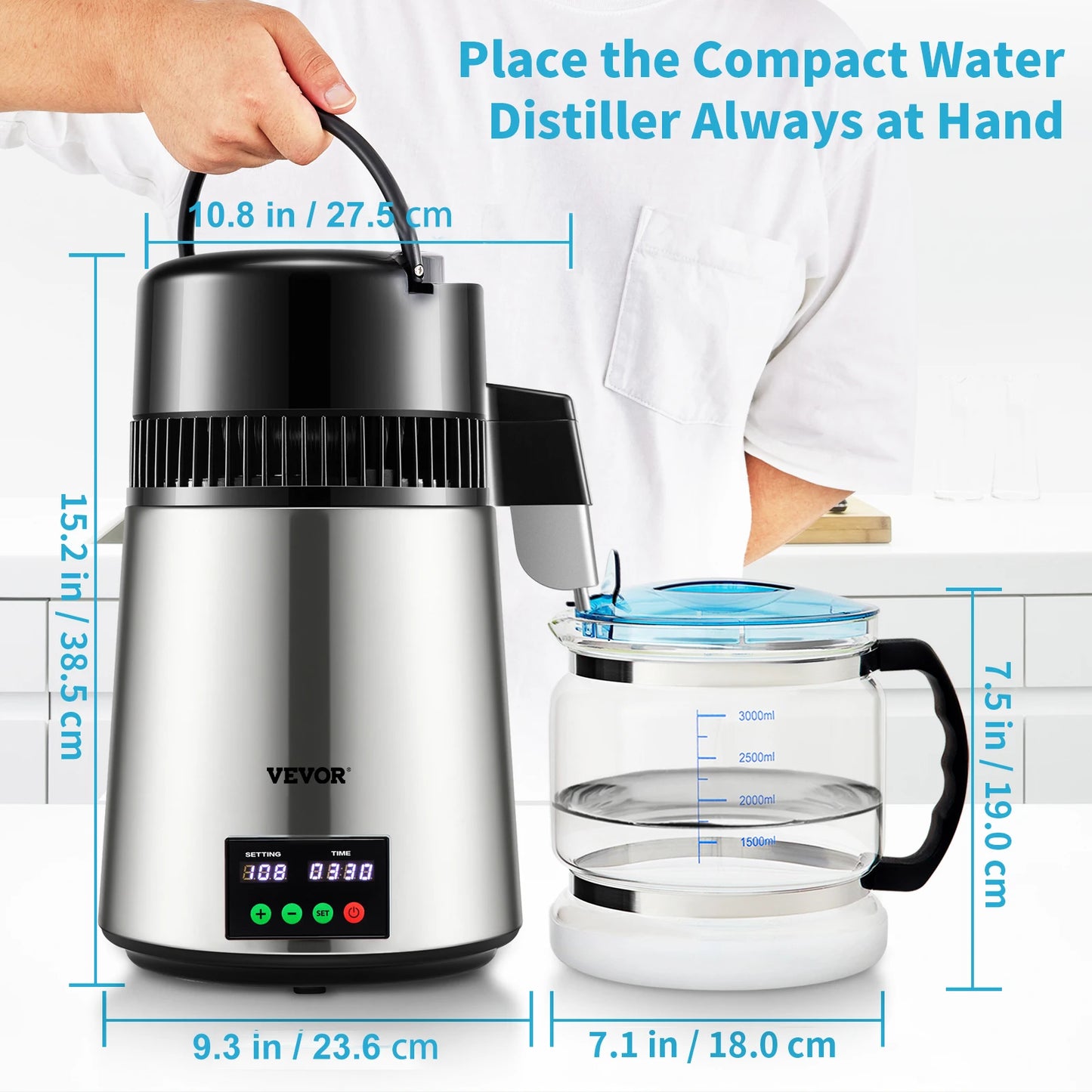 SucceBuy Water Distiller Purifier With Five Stage Filtration System