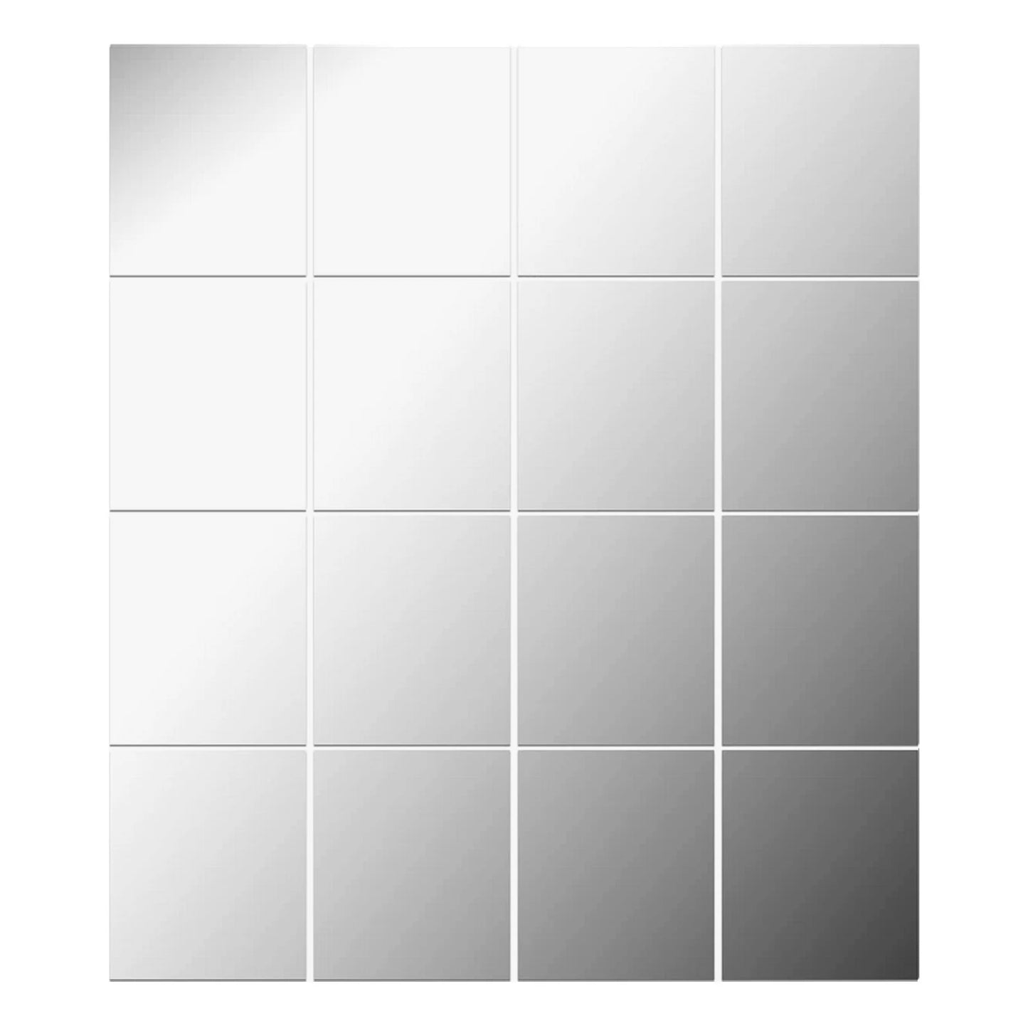 16 PCS Home Gym Mirror Tiles, 14'' x 12'', Large Frameless Wall Mirror for Bedroom,Door,Bathroom
