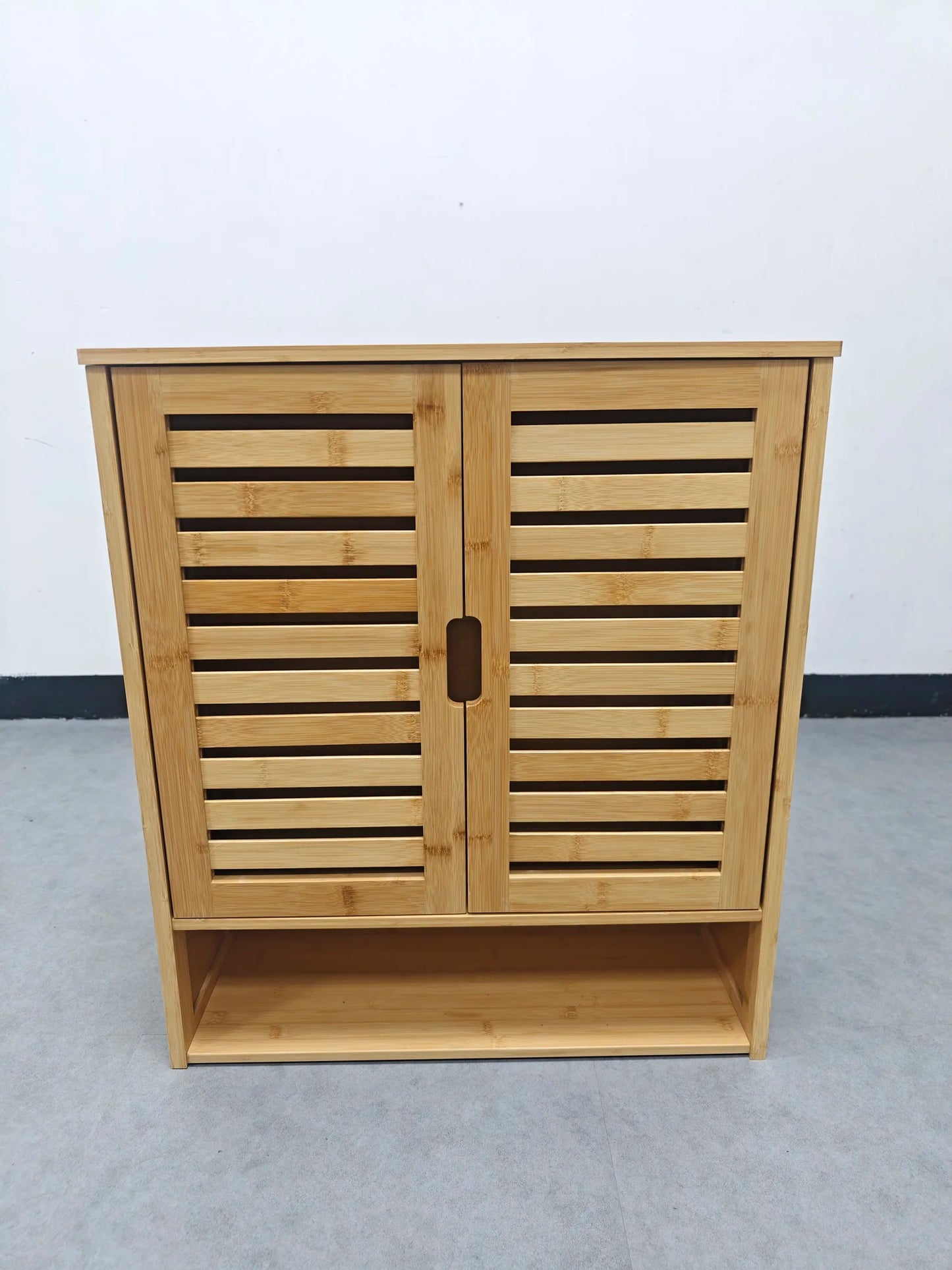 Wisfor Wall Mounted Bamboo Bathroom Cabinet Storage Organizer