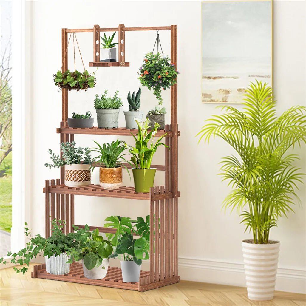 Heavy Duty Hanging Plant Stand With 3 Tiers Indoor Outdoor