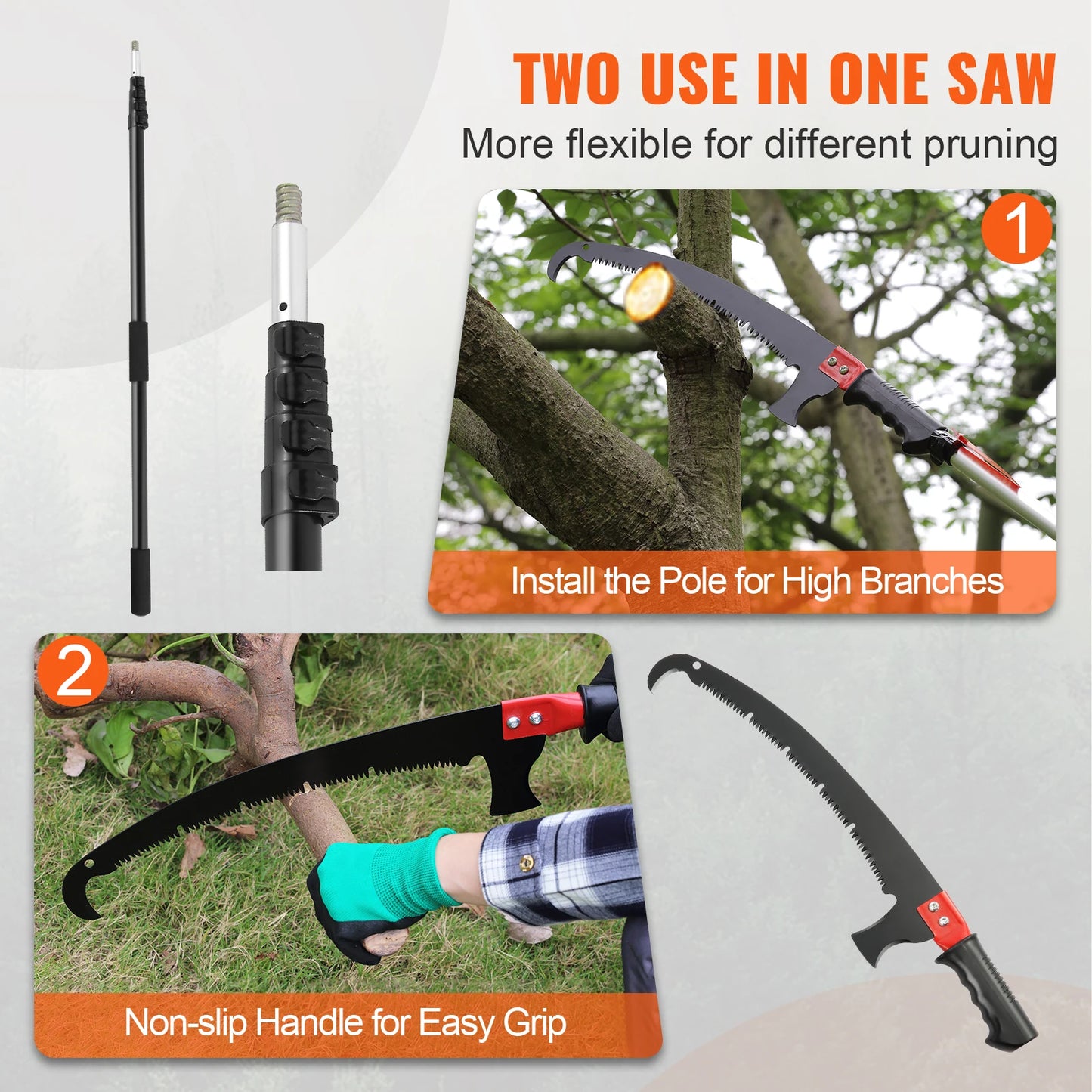 SucceBuy Extendable Telescopic Pole Saw Pruner For Branches