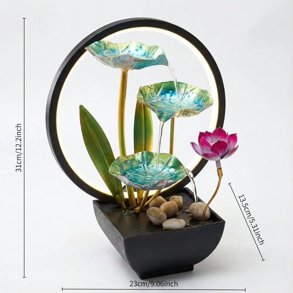 USB LED Desktop Water Fountain For Relaxing White Noise