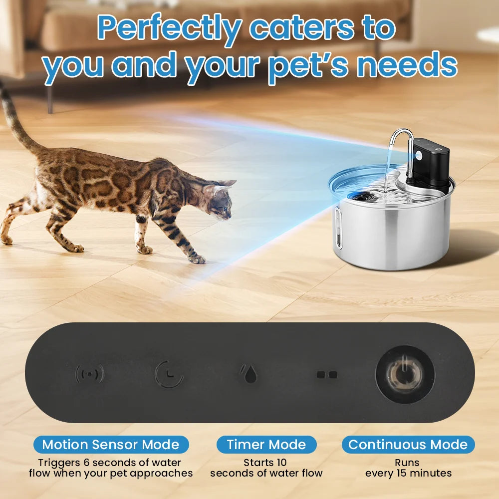 Cityflee Wireless Smart Automatic Water Fountain For Cats And Dogs