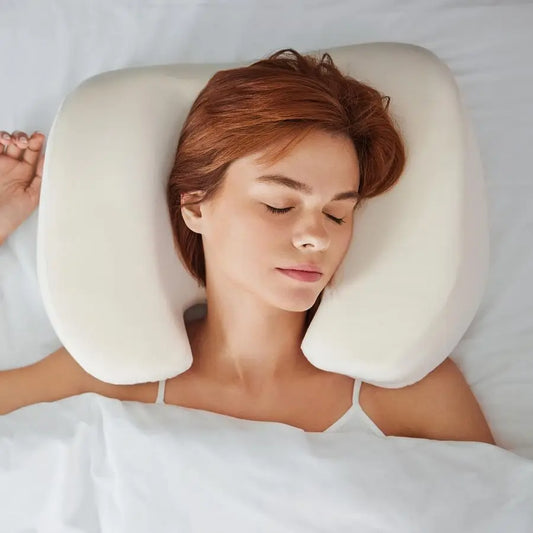 Back Sleeper Pillow With Satin Case For Neck Support
