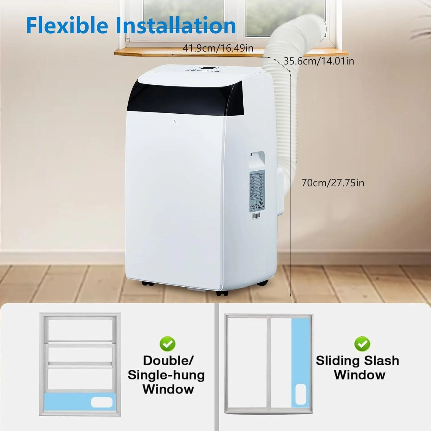 Adoolla 14000 BTU Portable Air Conditioner 3-in-1 Sleep Mode Remote