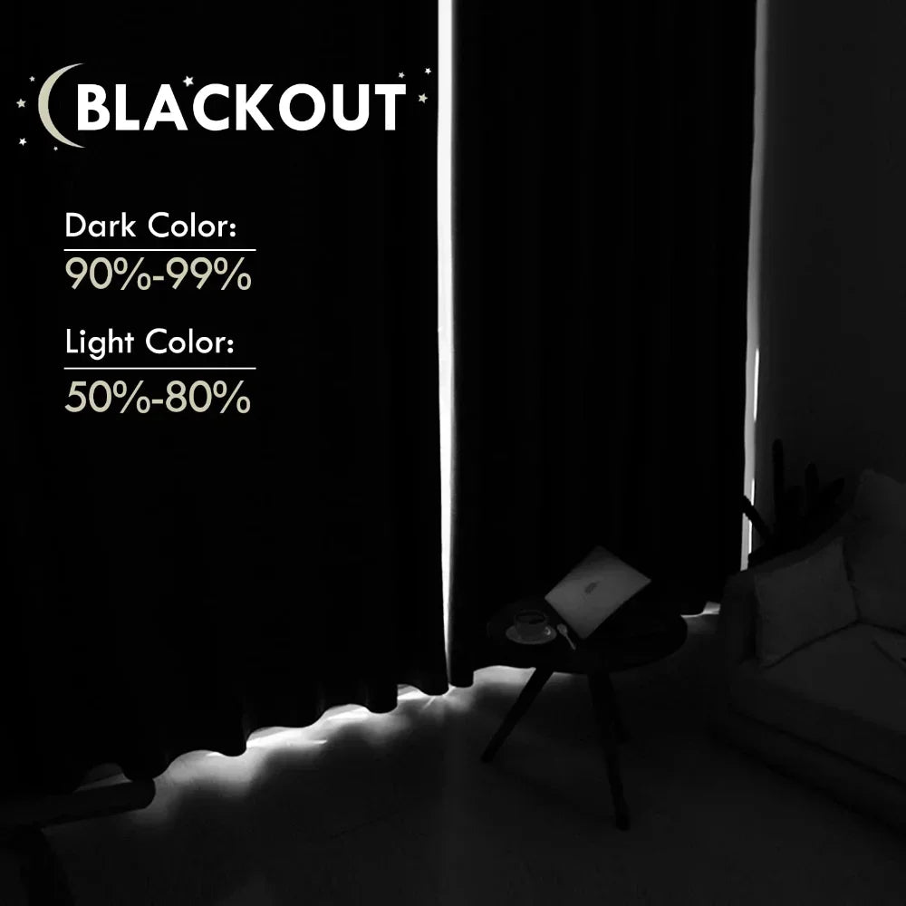 Blackout Curtain Panel For Living Room And Bedroom Thermal Insulated