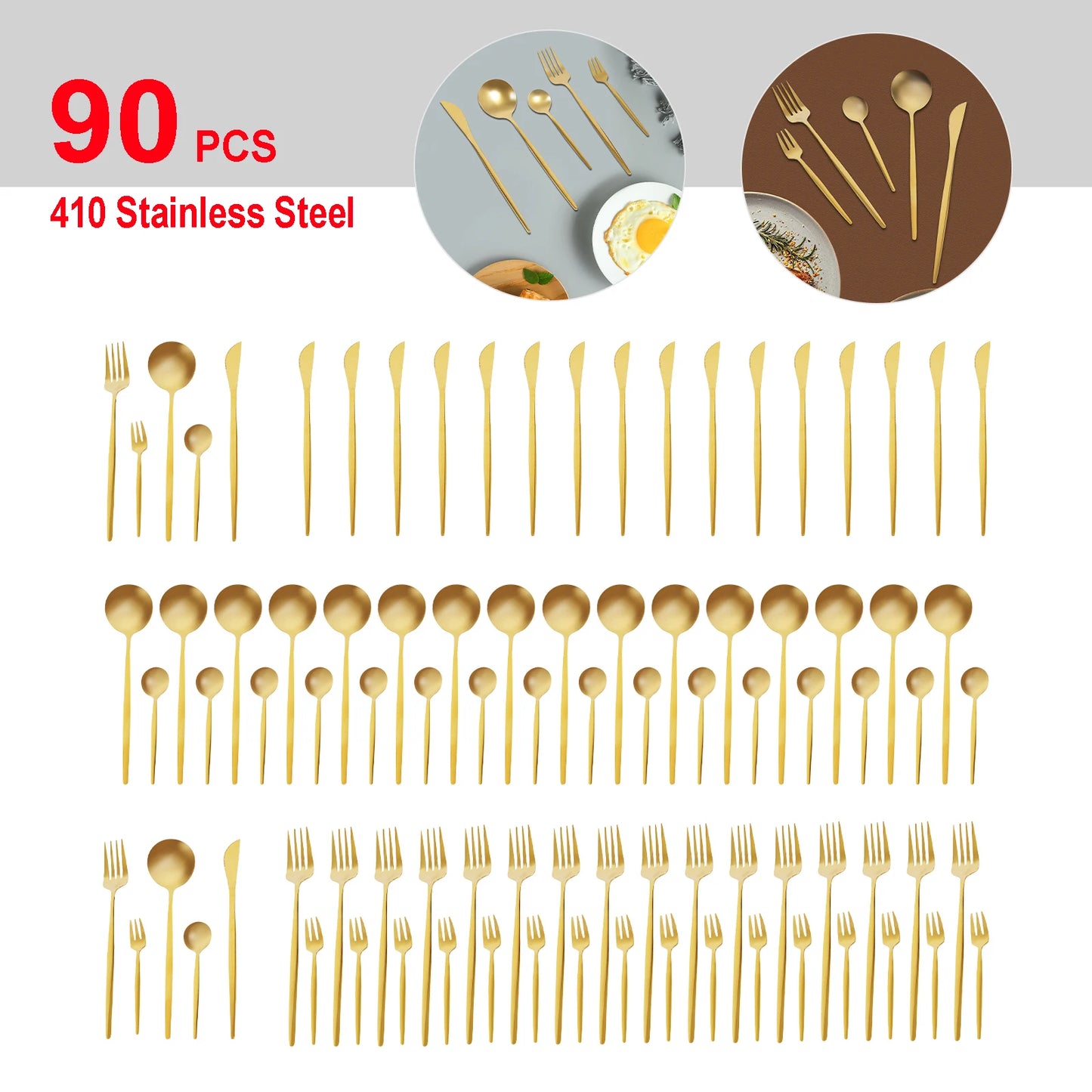 Stainless Steel Silverware Set Heavy Duty Cutlery for Weddings Buffets