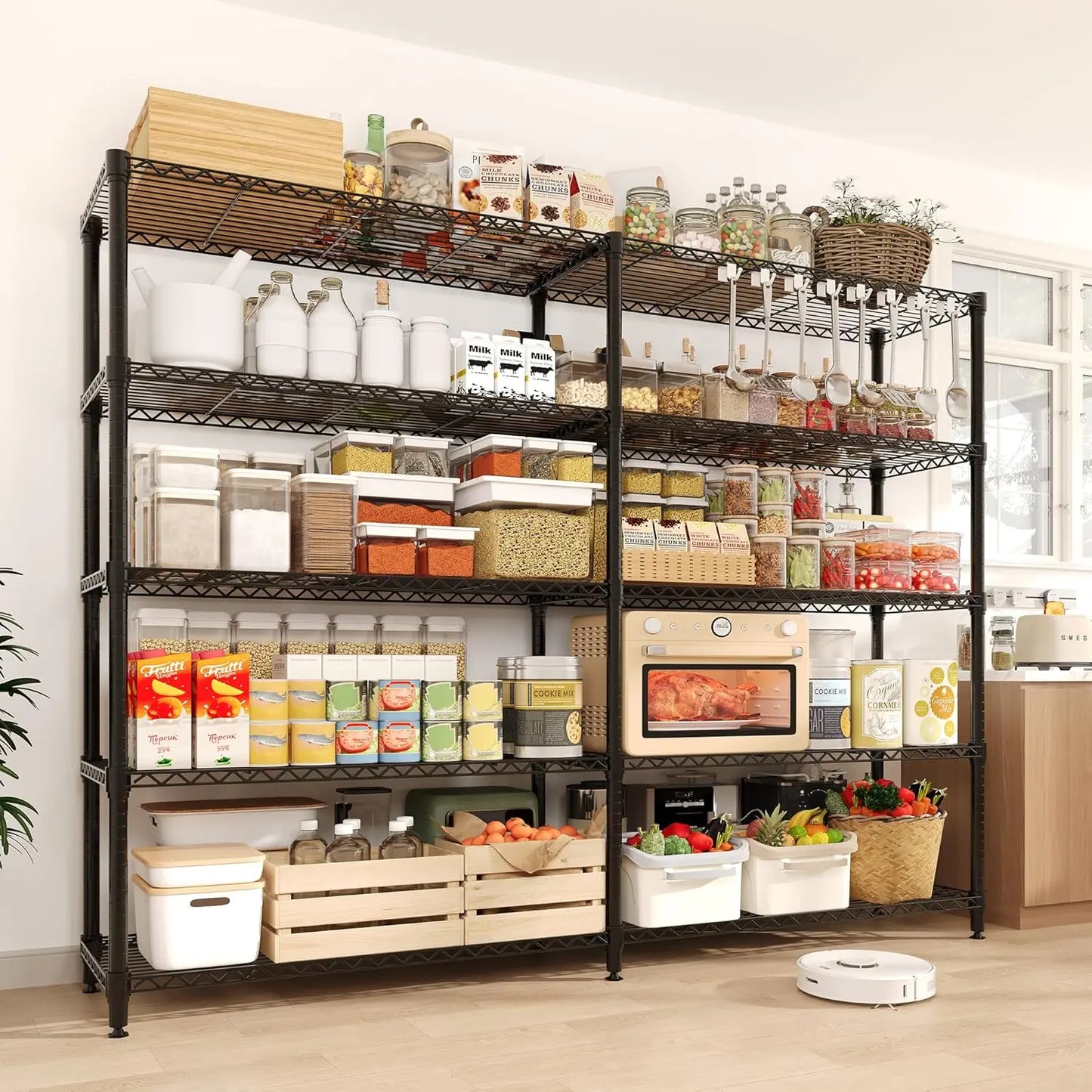 TWISTER.CK Heavy Duty Metal Storage Shelves Four Tier Unit