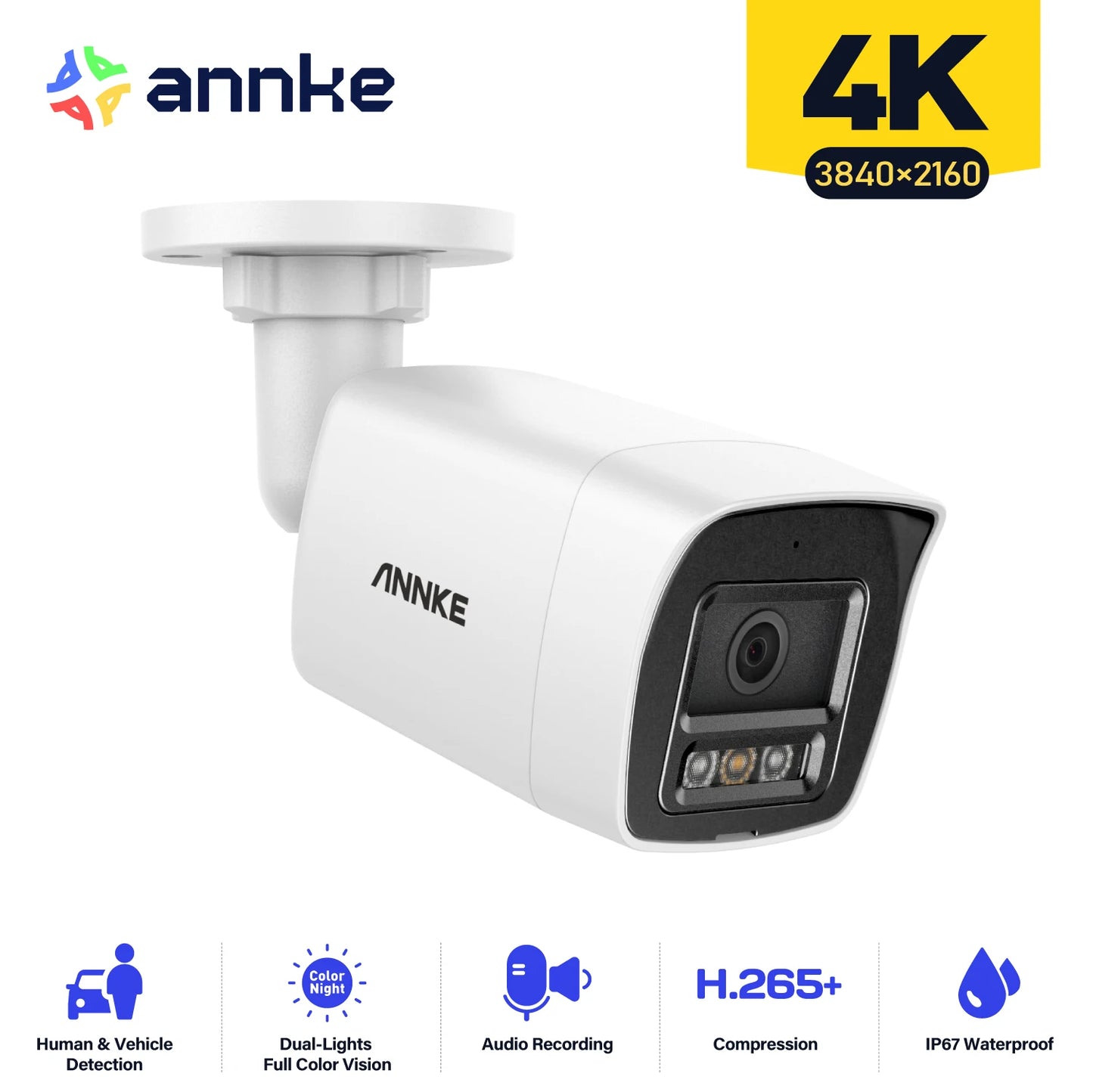 ANNKE 4K Smart Dual Light Network Camera Built In Microphone