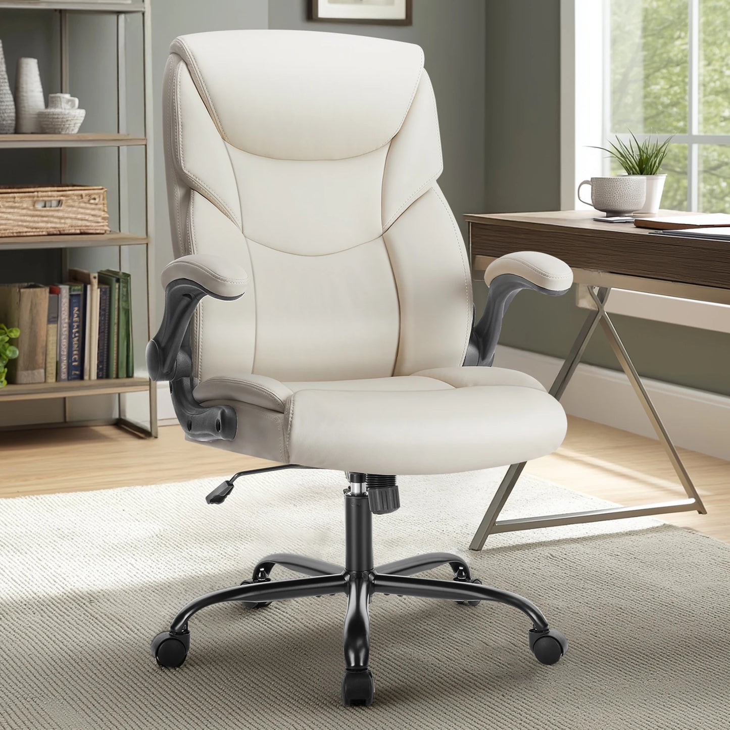 JHK Heavy Duty Ergonomic Office Chair With Flip Up Arms