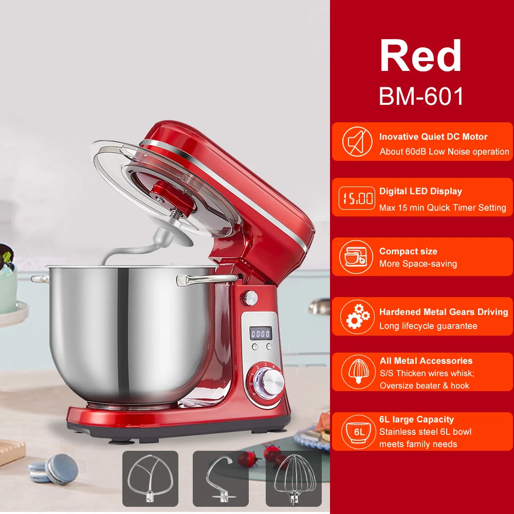 Biolomix Kitchen Stand Mixer And Blender Quiet DC Motor Six Speed