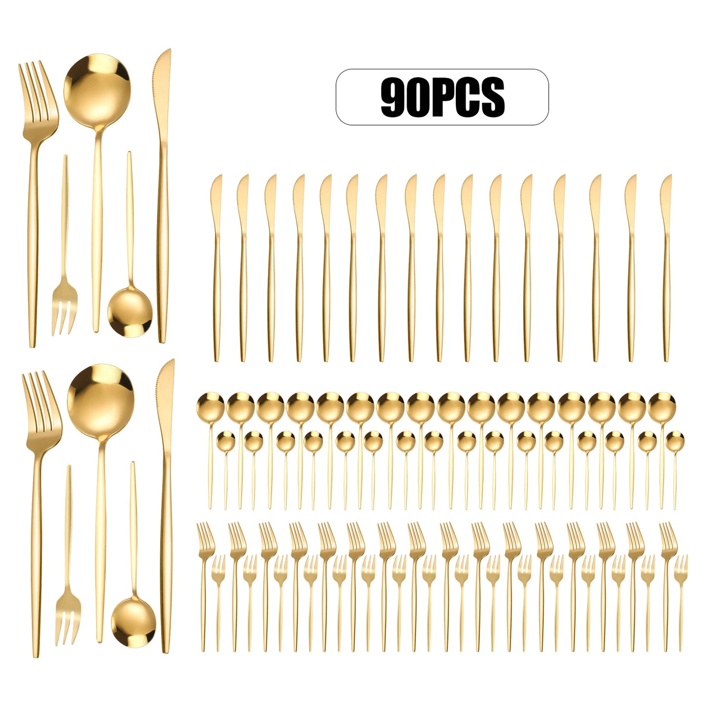 Stainless Steel Silverware Set Heavy Duty Cutlery for Weddings Buffets