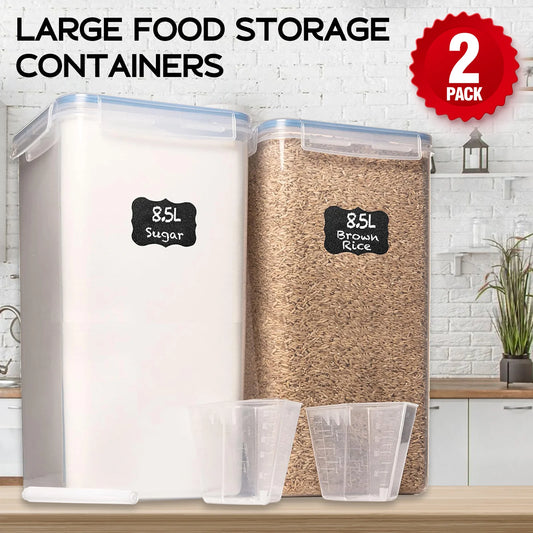 Airtight Food Storage Containers Duo For Pantry Organization