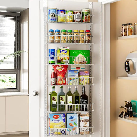 Adjustable Cabinet Door Organizer 6 Tier Hanging Spice Rack Pantry