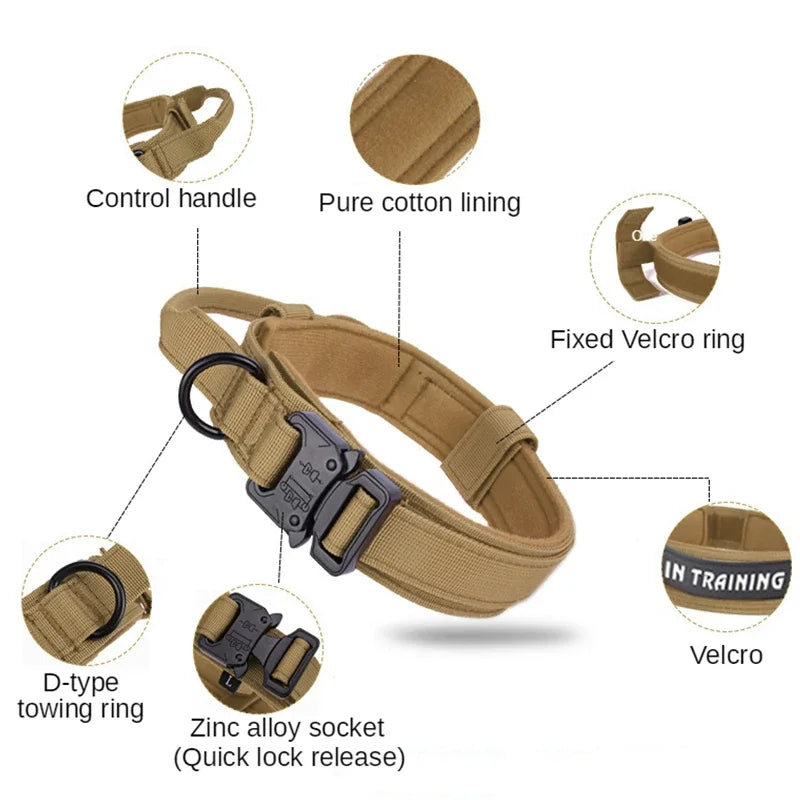 COOYOMOO Durable Tactical Dog Collar And Leash Set For Training