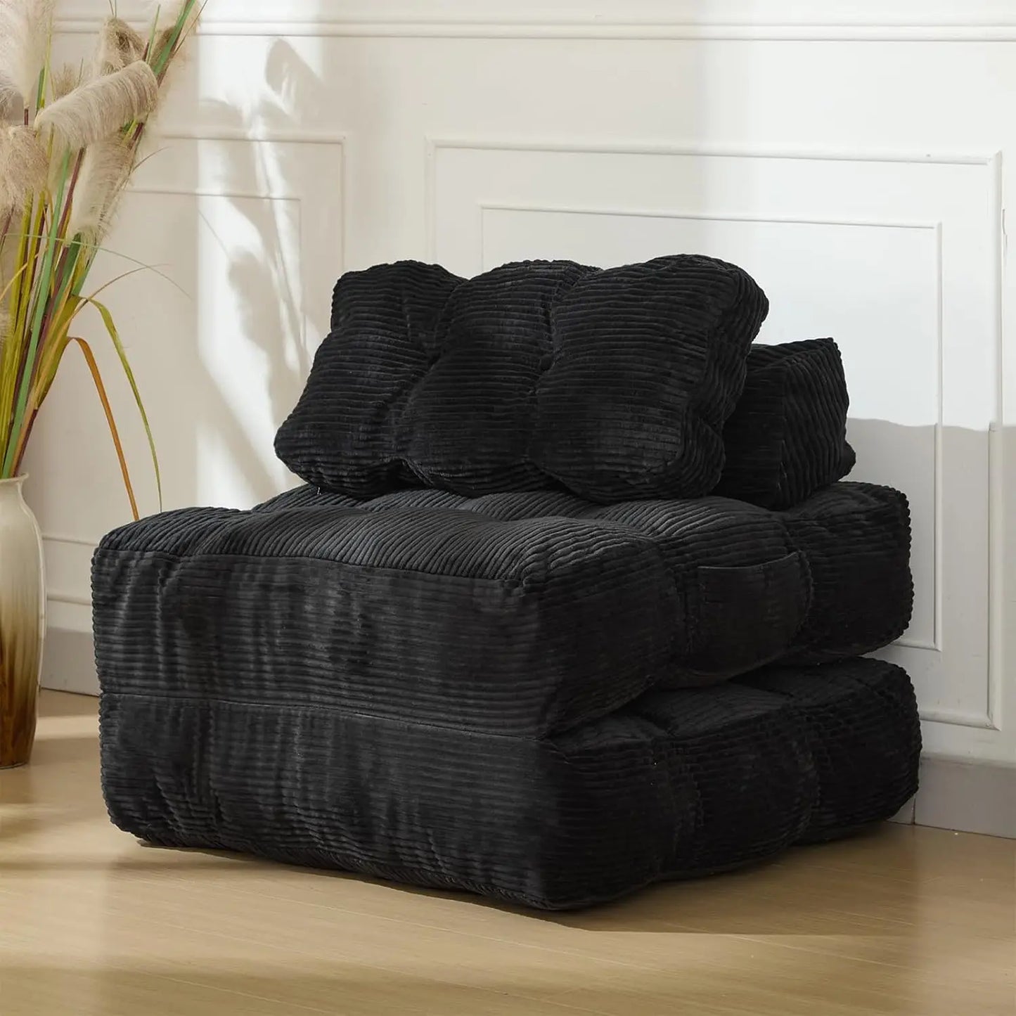 HiMISS 3-In-1 Folding Sofa Bed With Back Support And Pillow