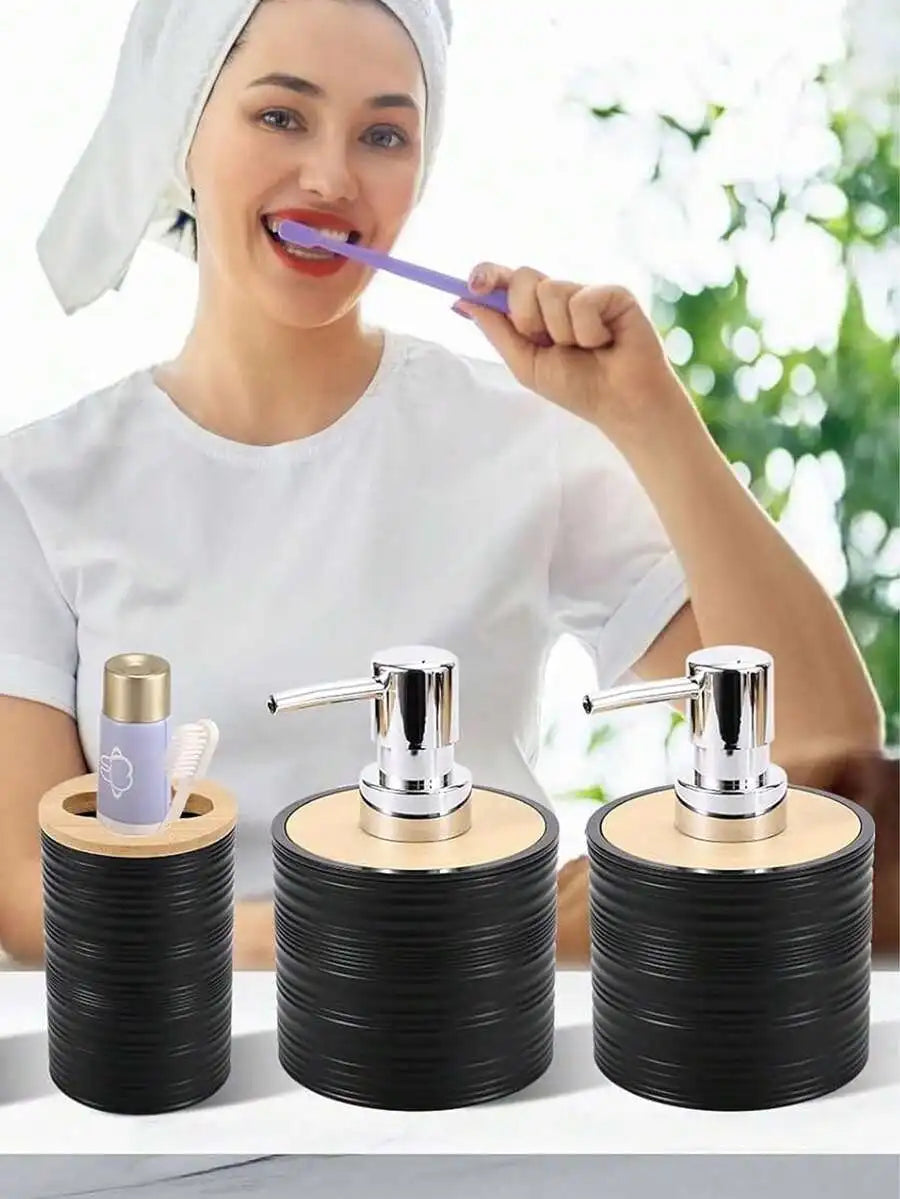 Classic Bathroom Accessories Set With Dispensers And Holders
