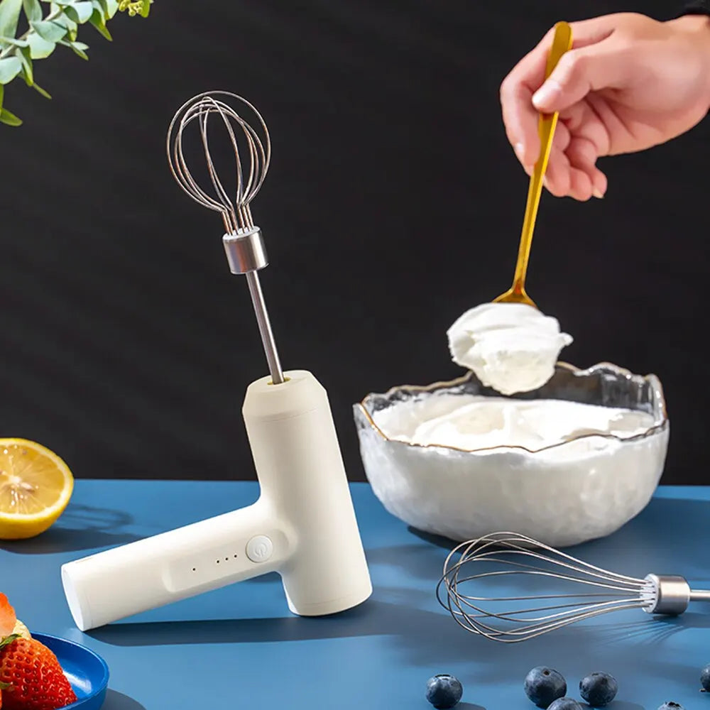 Wireless Electric Food Mixer Portable 3-Speed Hand Mixer For Baking