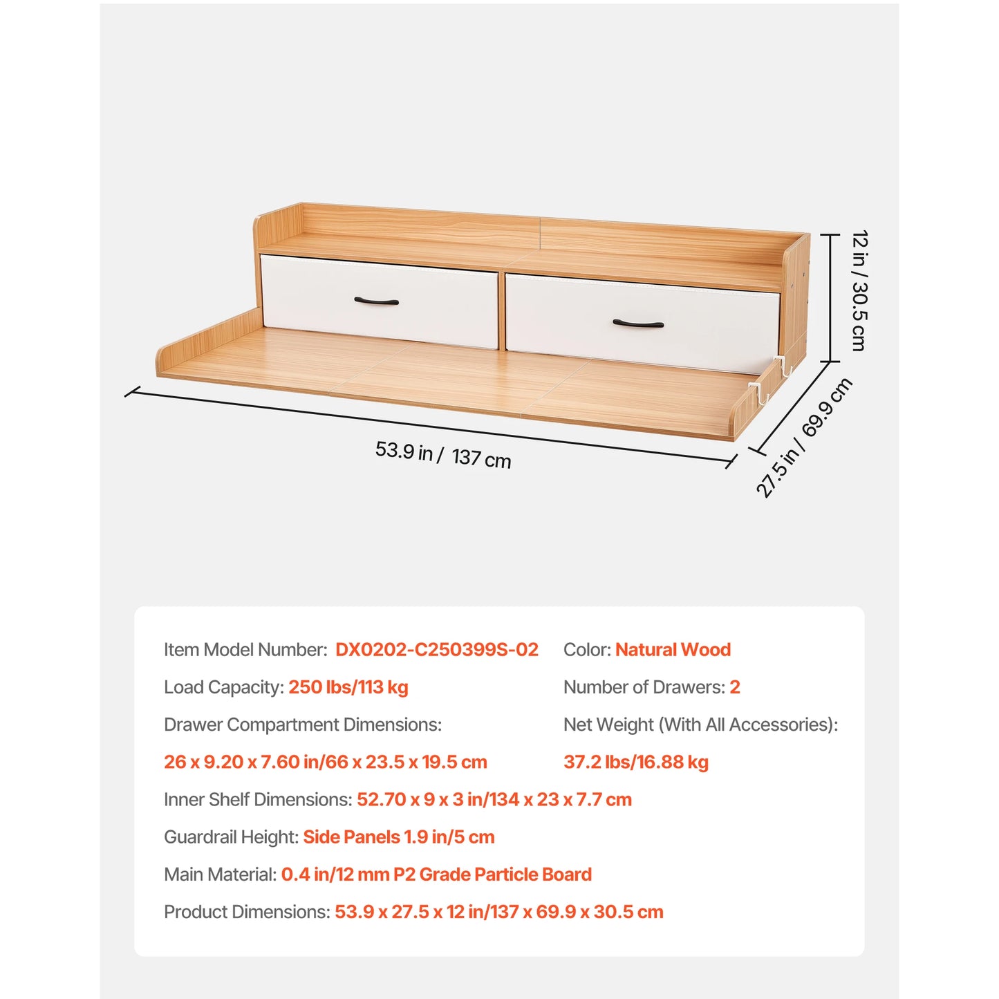 SucceBuy Washer Dryer Countertop With Drawer Shelf For Laundry Room Organization