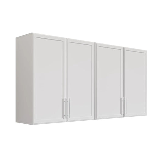 Laundry Room Wall Cabinet With Adjustable Shelves And Durable Wood
