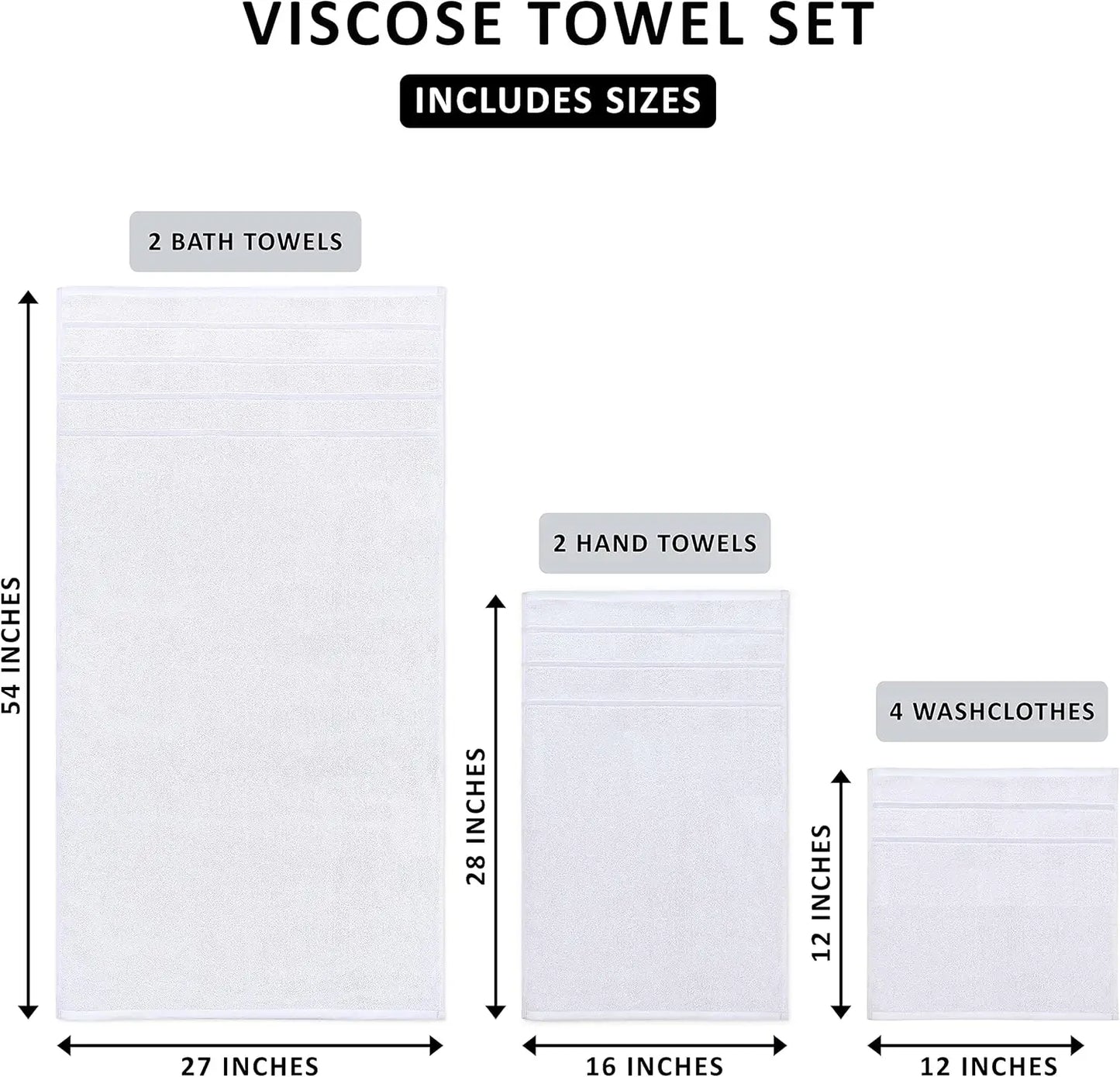Luxury Cotton Towel Set 600 GSM Ring Spun Everyday Use