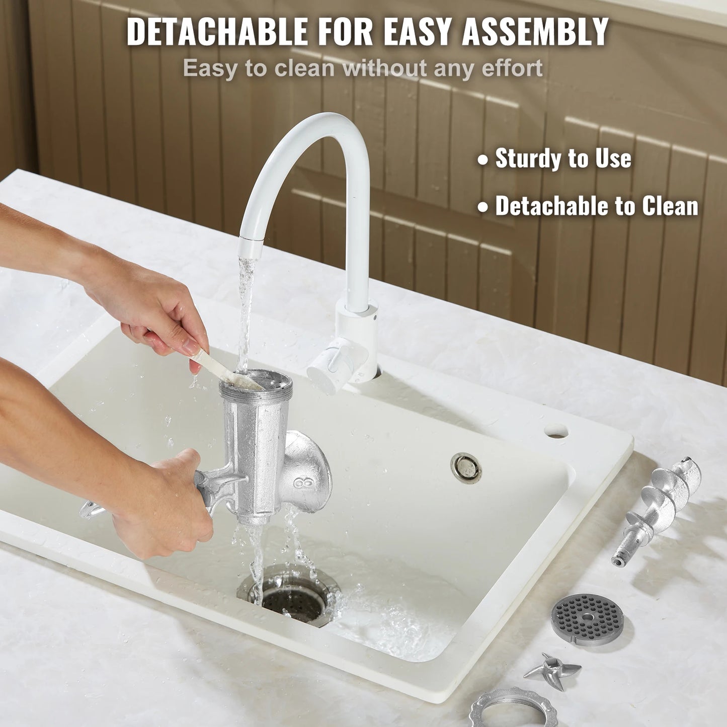 Succebuy Manual Meat Grinder Heavy Duty Cast Iron Mincer Clamp