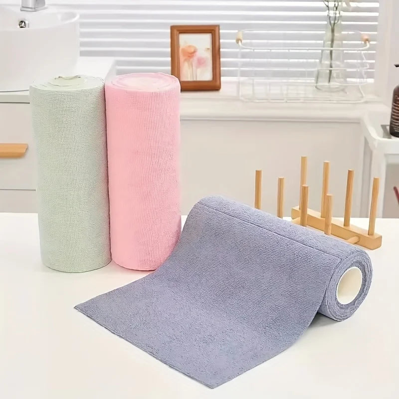 Reusable Microfiber Cleaning Wipes for Dishes, High Absorbency