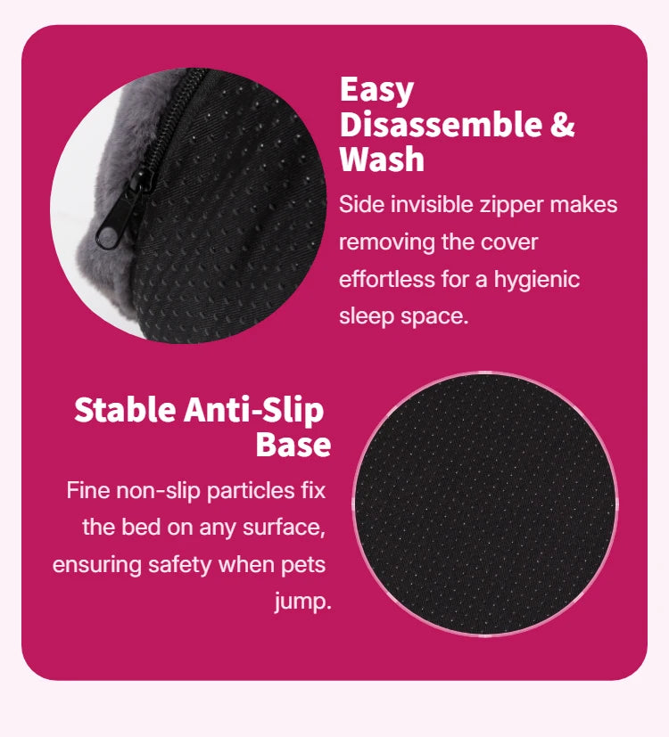 Dual-Use Pet Bed and Foldable Cuddler Mat for Home