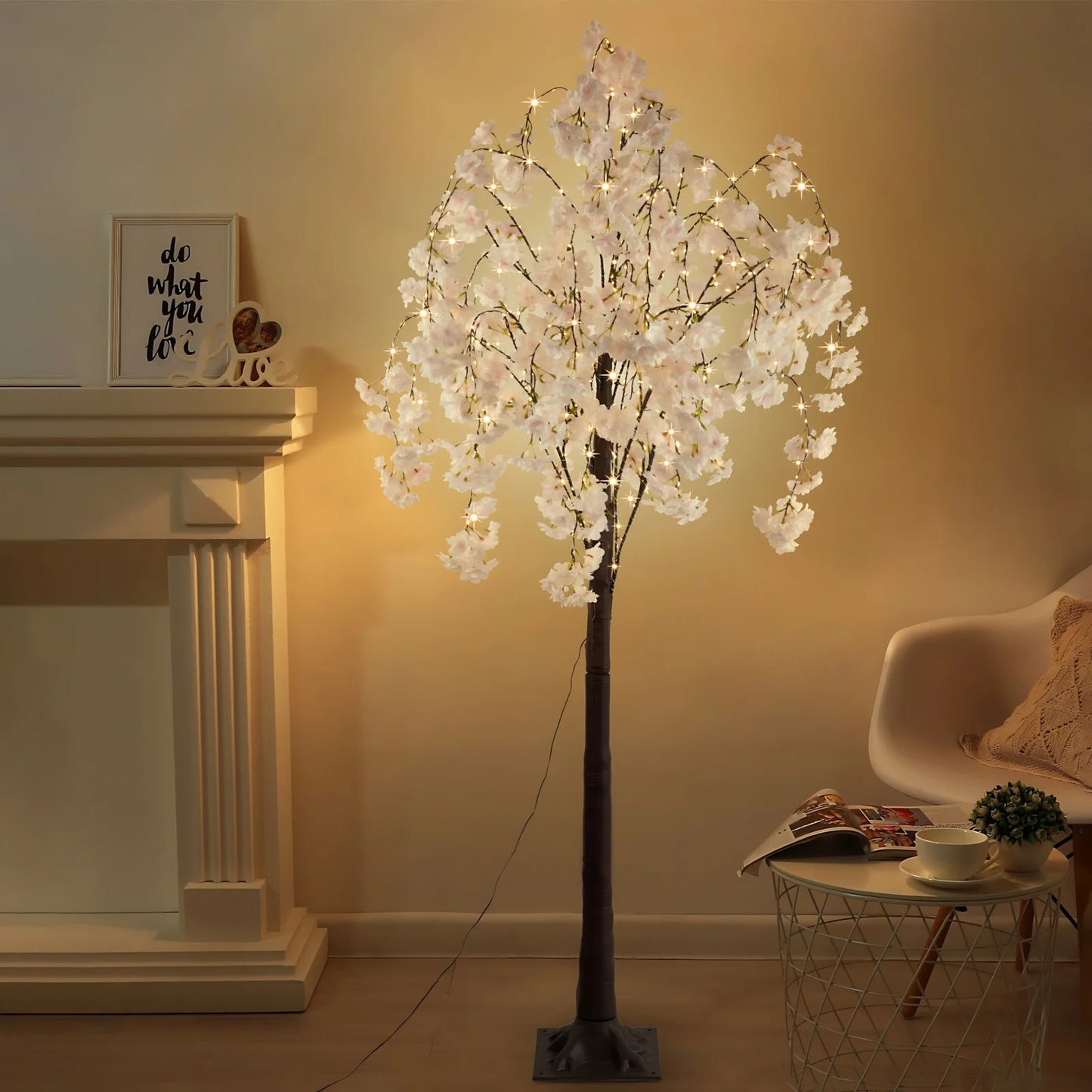 Cherry Blossom Tree Light For Elegant Indoor Foyer Decor