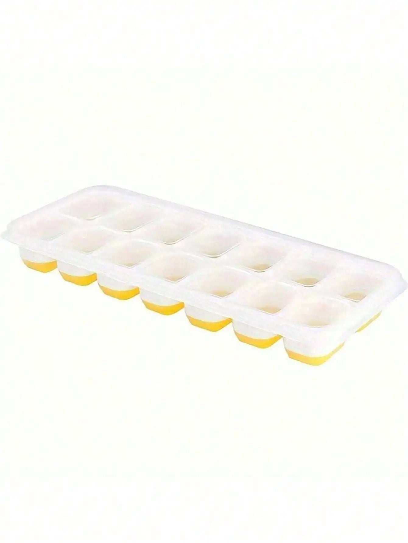 Silicone Ice Cube Tray 14-Cavity With Removable Lids Stackable
