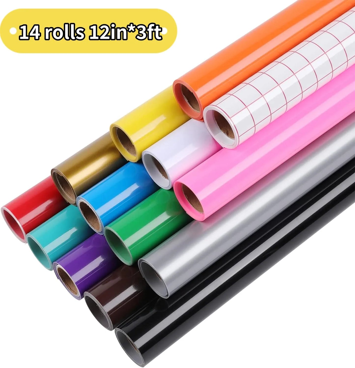 HTVRONT Vinyl Roll Pack for Cricut Craft Diy Projects