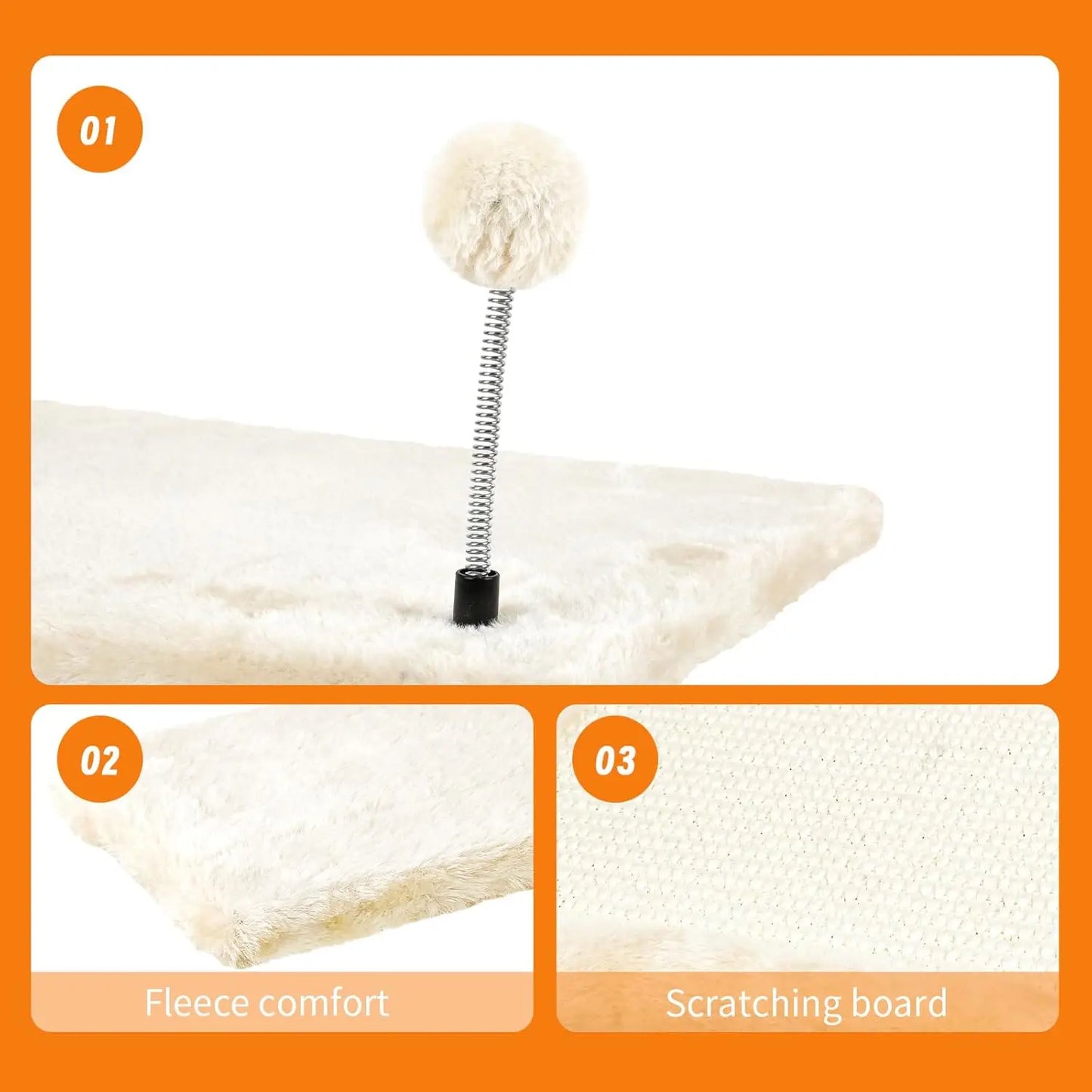 Wall Mounted Cat Climber Set With Shelves And Hammock