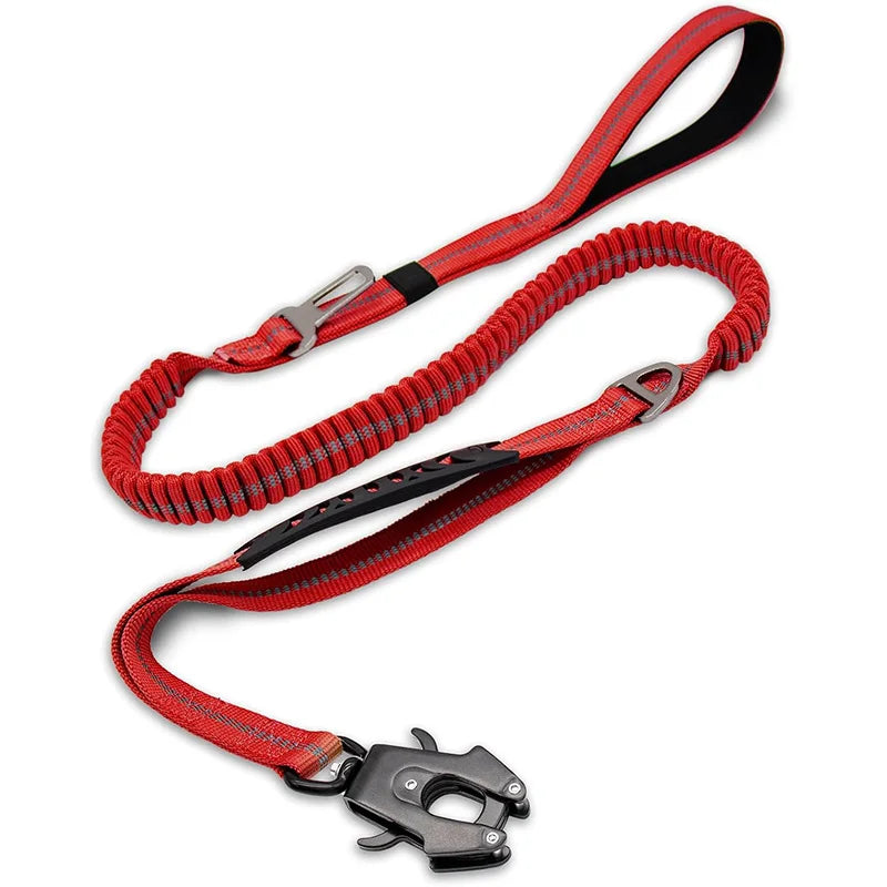 Reflective Shock Absorbing Pet Leash With Car Seatbelt For Large Dogs