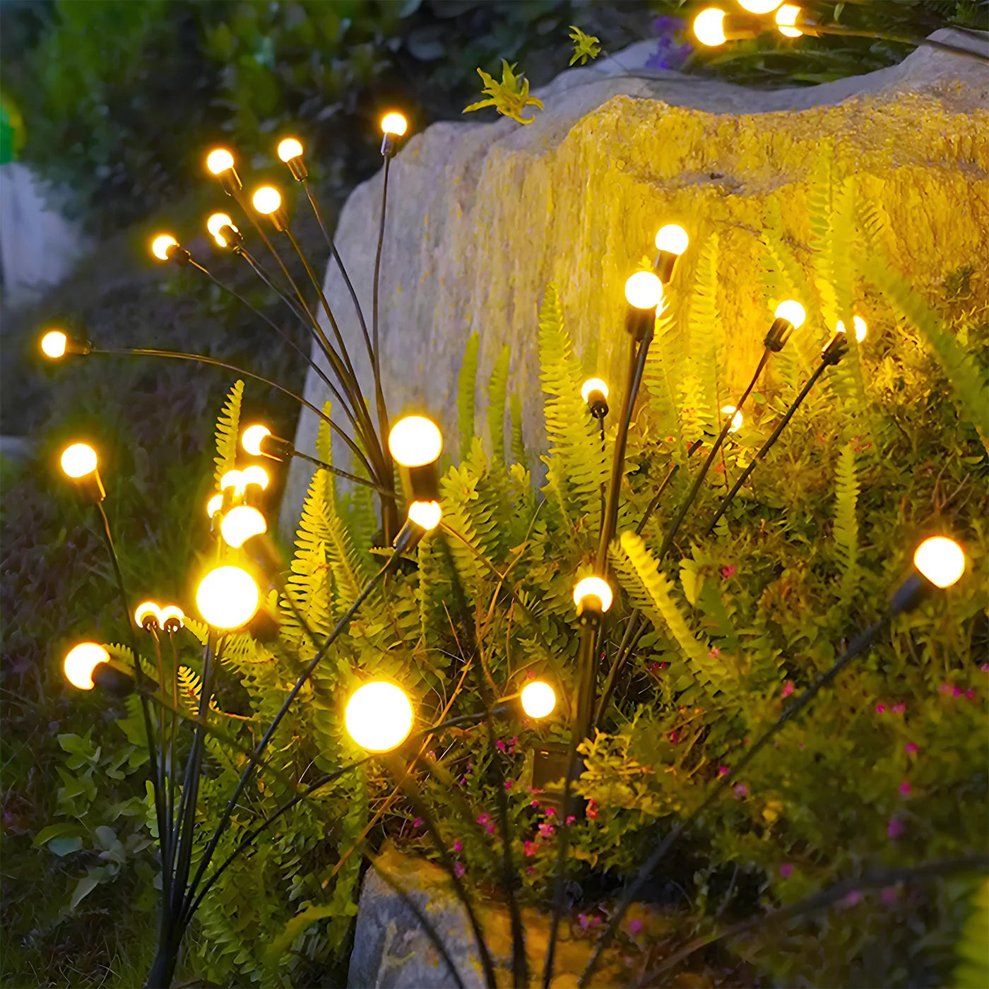 Solar Firefly 8-Head LED Outdoor Lights Waterproof Garden Path