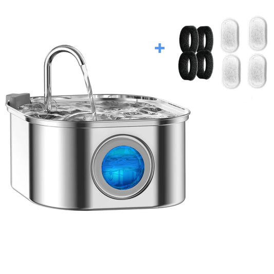 Stainless Steel Pet Water Feeder Fountain Dispenser