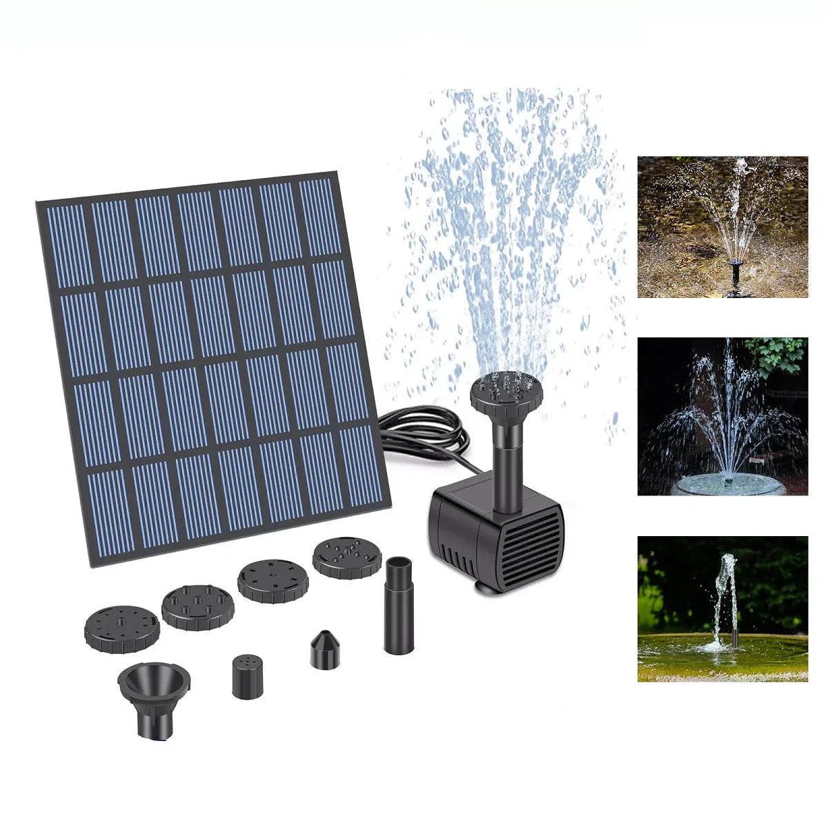 Solar Water Fountain Pump Kit For Ponds And Bird Bath