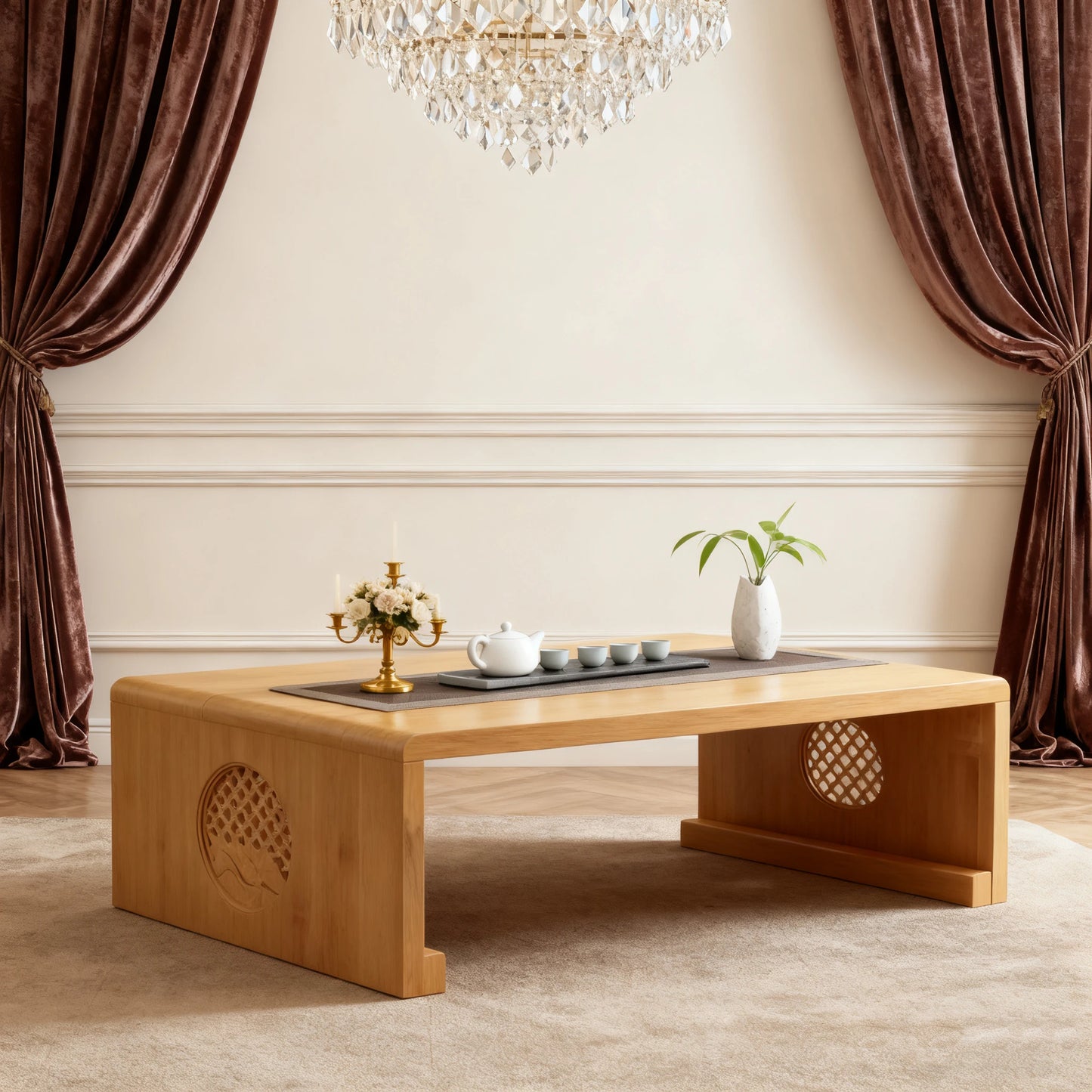 Japanese Style Foldable Coffee Table For Floor Use