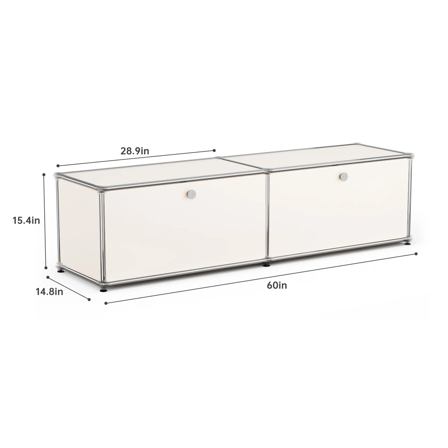 Stainless Steel Storage Cabinet Organizer and TV Stand for Living Room