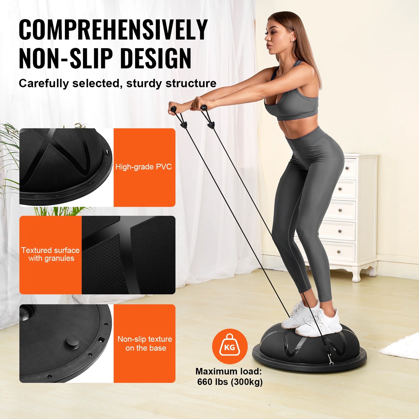 Exercise Ball Trainer 660 Lbs Capacity Balance Ball Home Gym