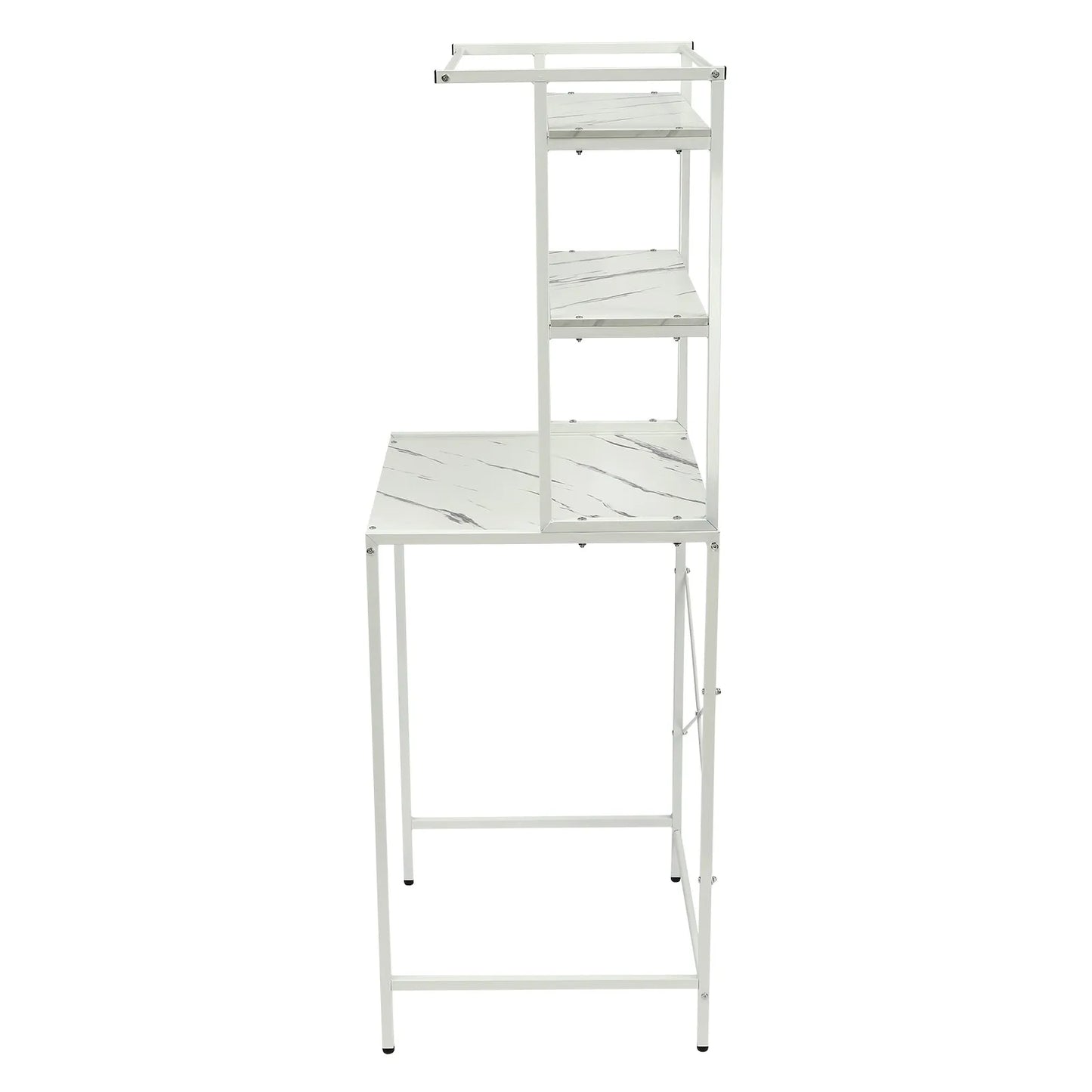 Three-Tier Over Washer And Dryer Storage Shelf For Hanging Towels