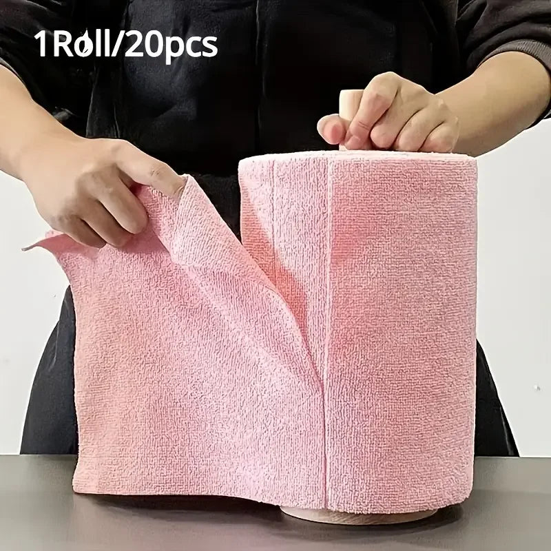 Reusable Microfiber Cleaning Wipes for Dishes, High Absorbency