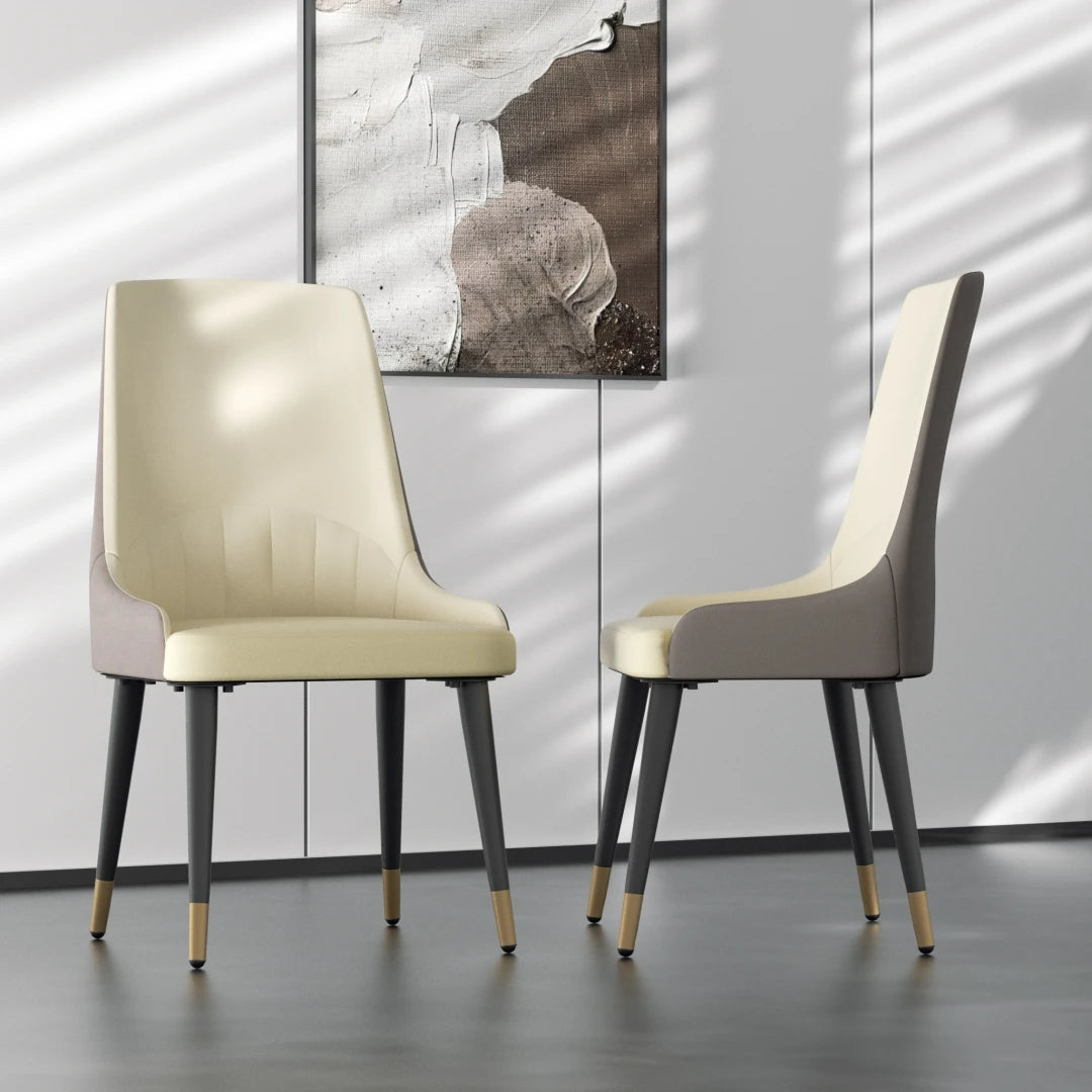 LUVODI Luxury Microfiber Leather Dining Chairs Set Of 2