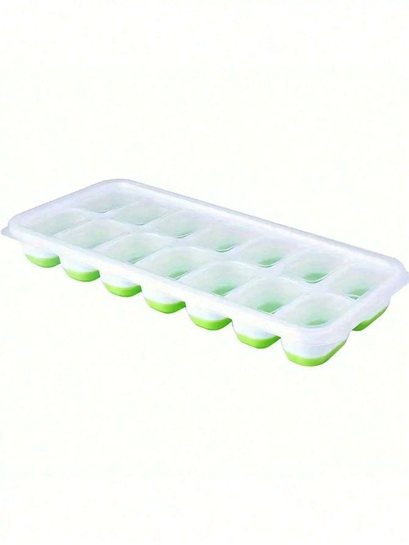 Silicone Ice Cube Tray 14-Cavity With Removable Lids Stackable