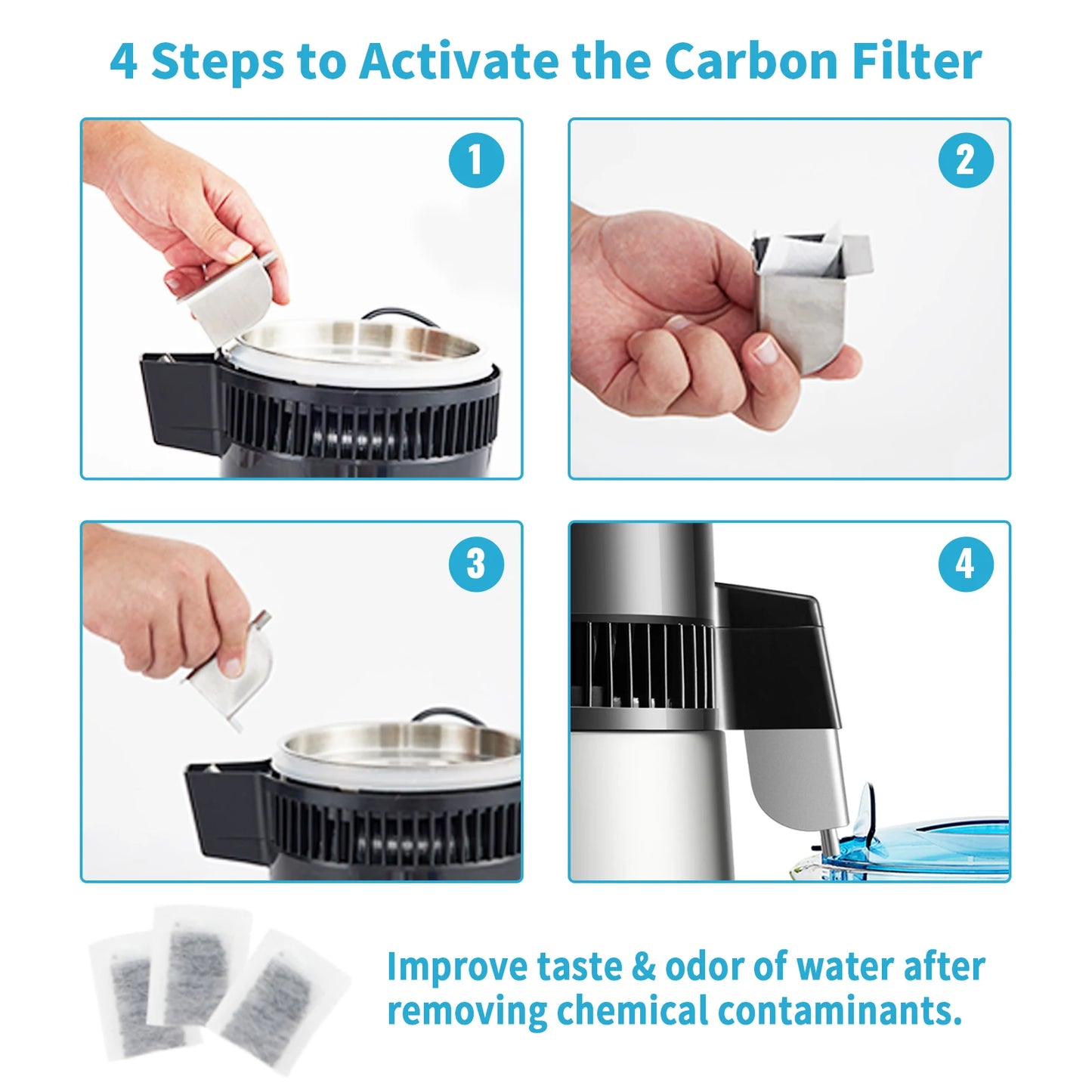 SucceBuy Water Distiller Purifier With Five Stage Filtration System
