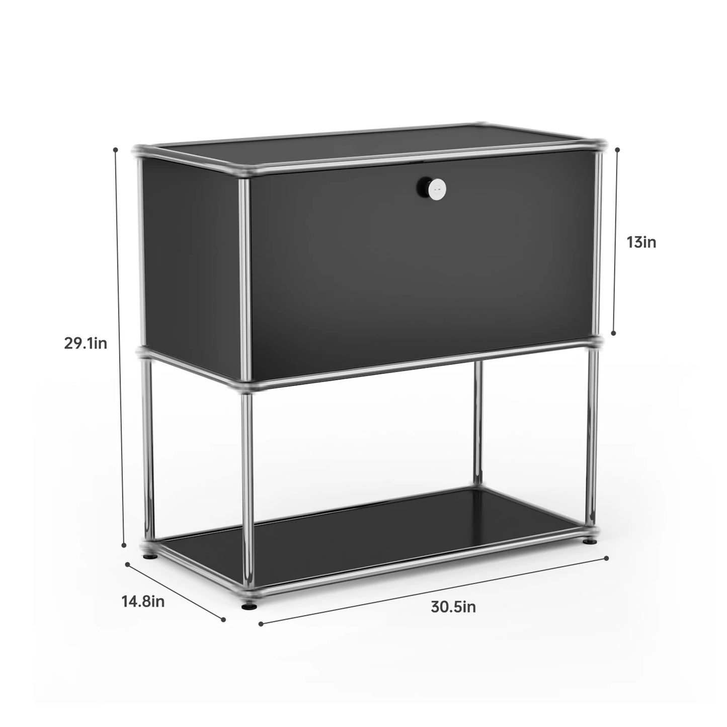 Stainless Steel Storage Cabinet Organizer and TV Stand for Living Room