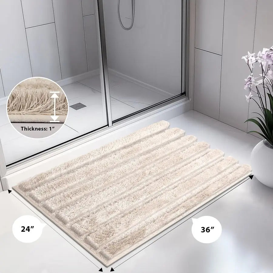 Absorbent Non Slip Bath Rug For Shower Bathtub Sink