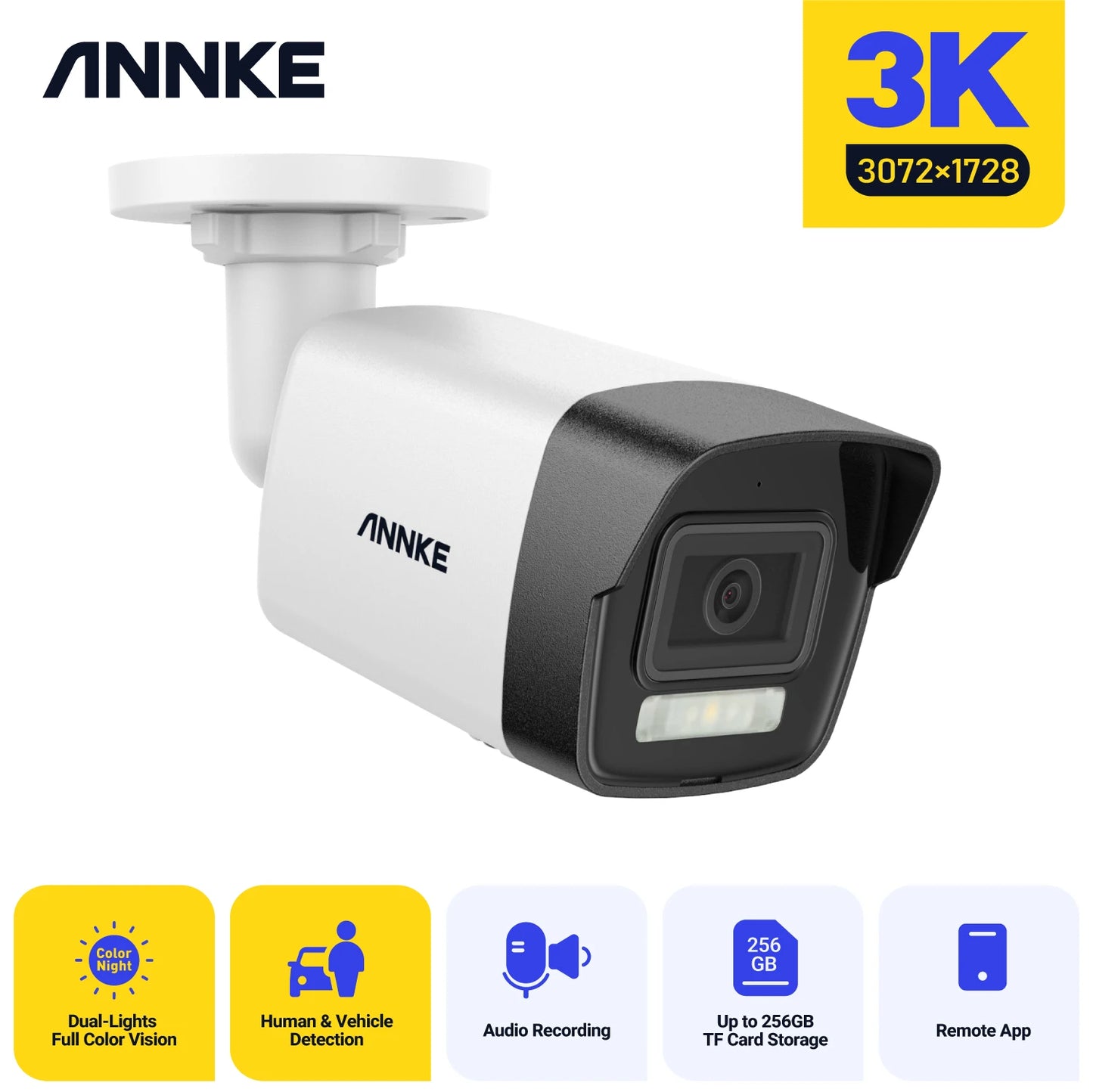 ANNKE 4K Smart Dual Light Network Camera Built In Microphone