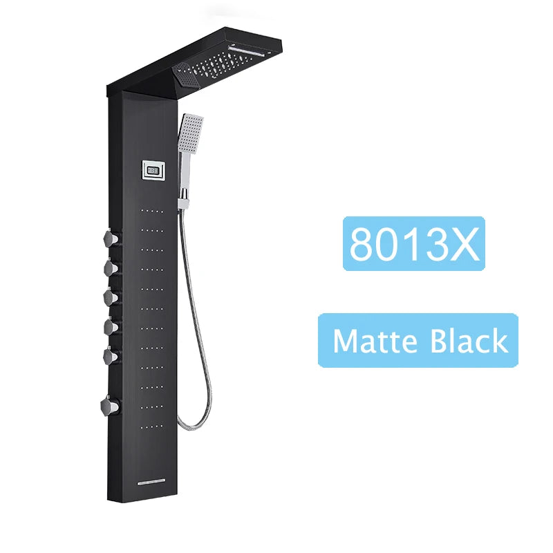 Shinesia Luxury Led Shower Panel Spa Massage Jet System