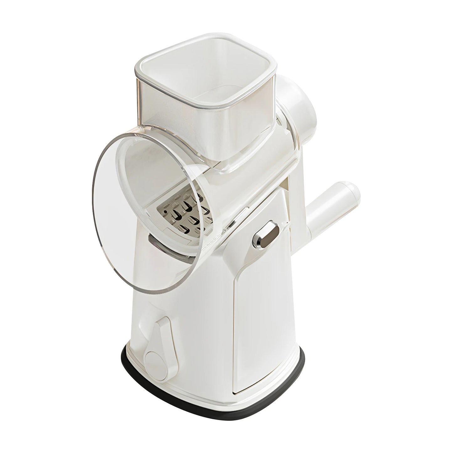 Rotary Cheese Grater And Vegetable Slicer With Stainless Blades