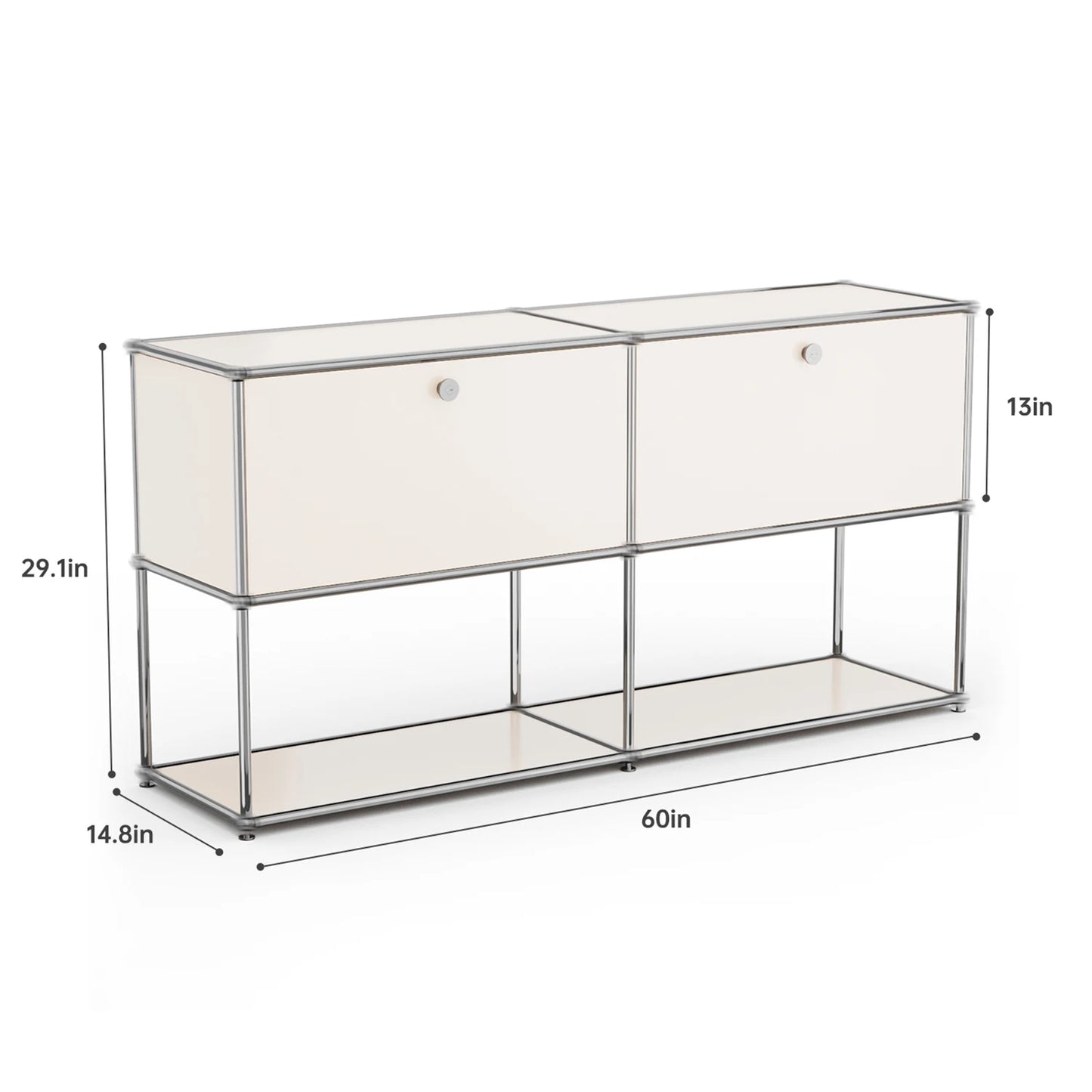 Stainless Steel Storage Cabinet Organizer and TV Stand for Living Room